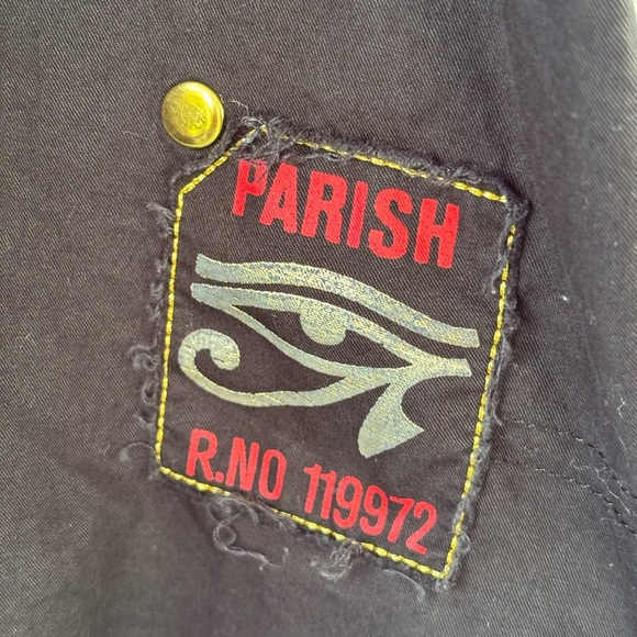 Men's Black Button Down Shirt with Gold Details - Picture 5 of 14